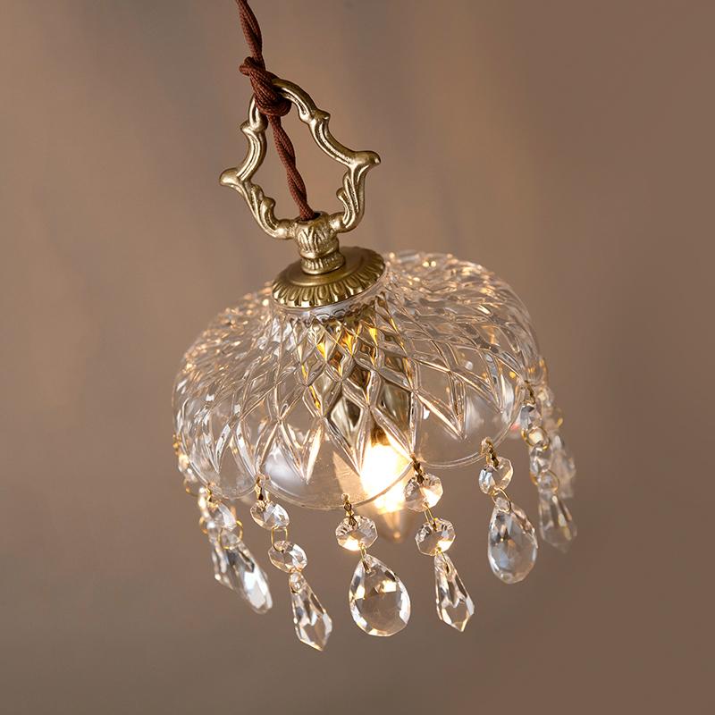 クリスタルガラス 高級シャンデリア 1灯【LED電球対応】ペンダントライト ペンダントライト ペンダントランプ シャンデリア 1灯 LED対応 E12