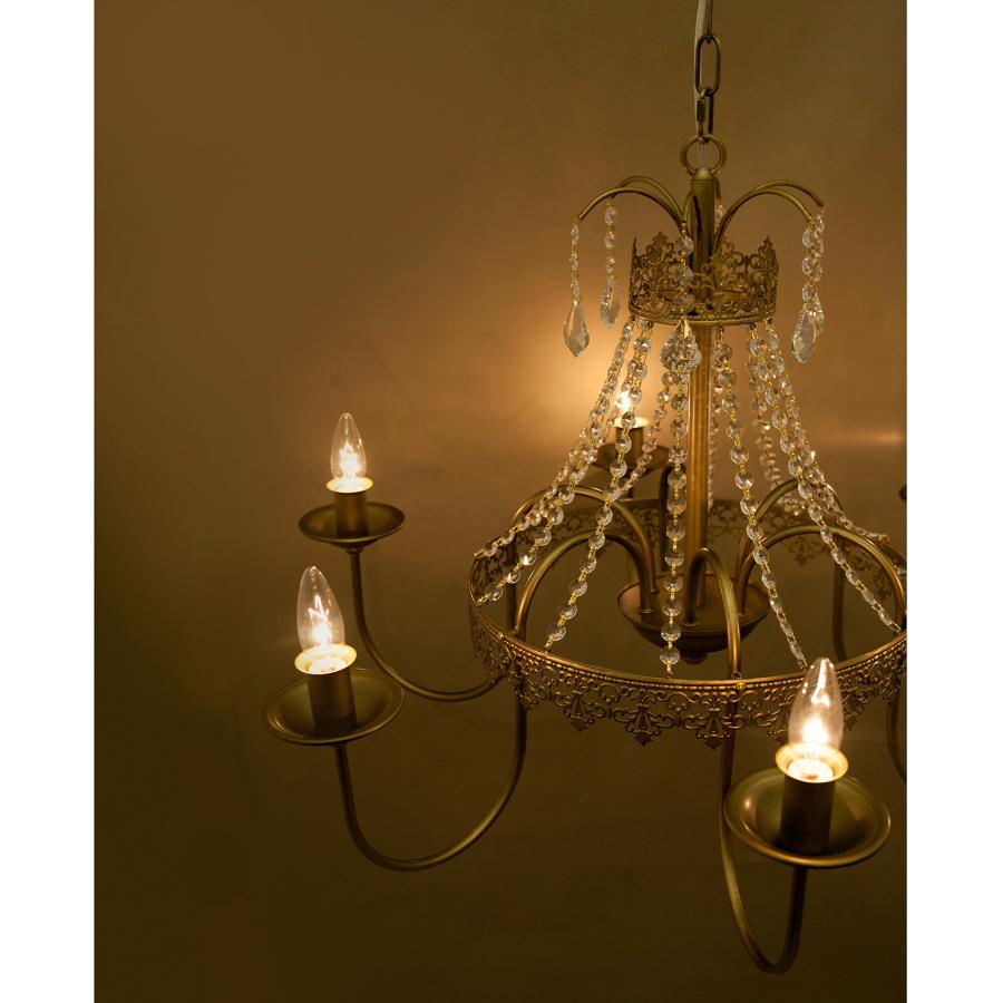 シャンデリア 6灯 LED対応 E12 天井照明 吊り下げ シーリング