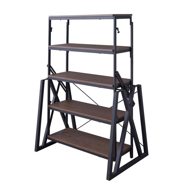 東谷 シェルフ 棚 5段 変形 テーブル 収納棚 オープンラック 無骨