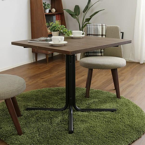 東谷 カフェテーブル 正方形 75×75cm おしゃれ 脚 ソファサイド 北欧