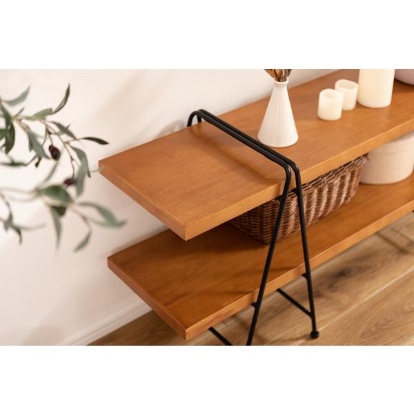 東谷 棚 シェルフ ラック 3段 おしゃれ 木製 スチール オープンラック