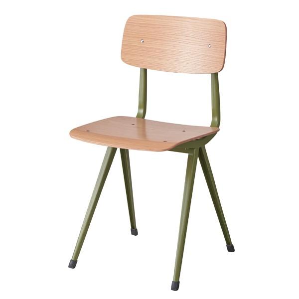 東谷 ダイニングチェア 椅子 学校風 ブラック 黒 グリーン 緑 オレンジ