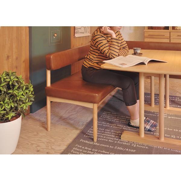 東谷 ダイニングベンチ 背もたれ付き 2人掛け コーナータイプ 片肘掛け