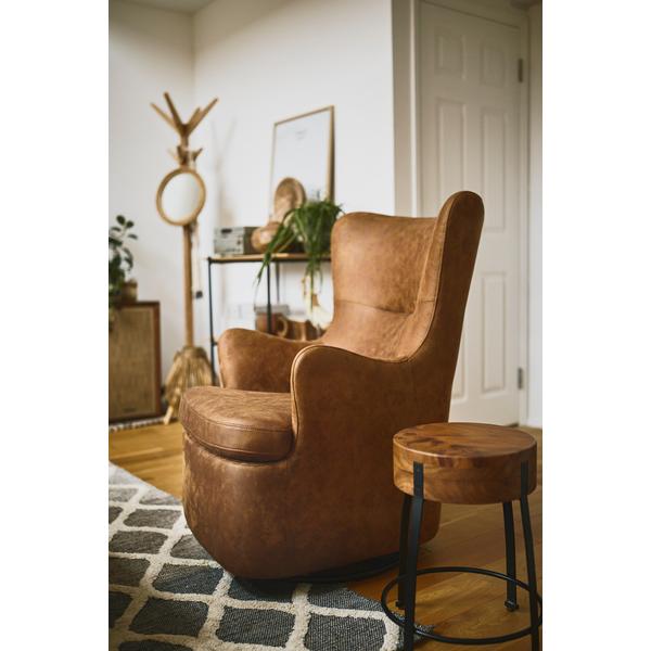 東谷 ウッドスツール スツール 椅子 天然木 スチール脚 オットマン