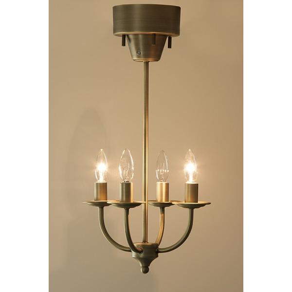 東谷 シャンデリア ライト 電気 4灯 シンプル リモコン付き 照明