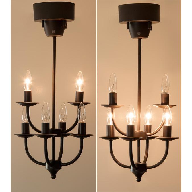 東谷 シャンデリア 6灯 シンプル 北欧 アンティーク調 天井照明 電気