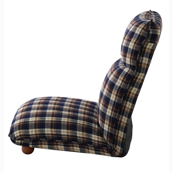 リクライニングチェアー　茶色と黒のチェック柄の 213 ✿︎ リクライニング座椅子 フロアチェアー リビング