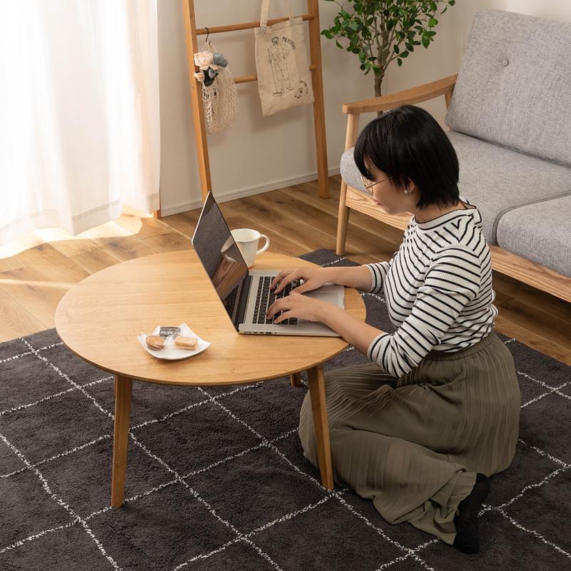 リビングテーブル 円 丸 センターテーブル ローテーブル ラウンド 