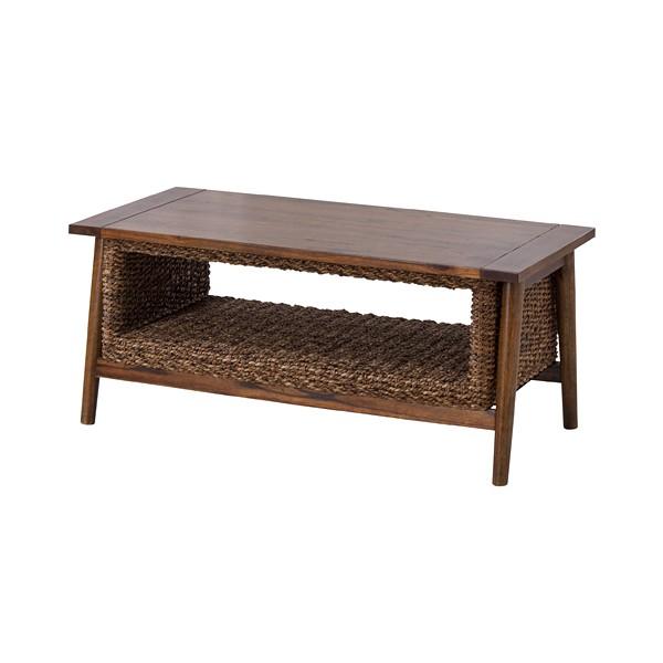 東谷 コーヒーテーブル ローテーブル リビング 木製 編み込み