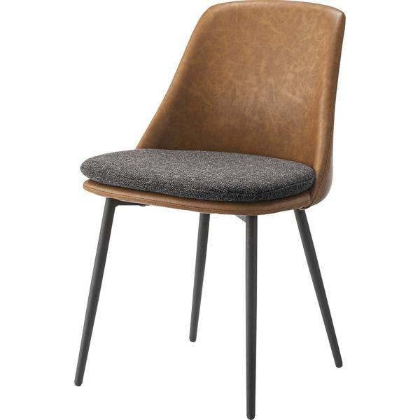 東谷 ダイニングチェア 椅子 スチール 脚 ソフトレザー 幅50cm