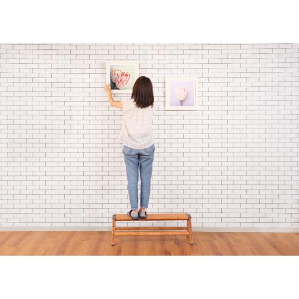 東谷 スツール ベンチ 脚立 ワイドサイズ ロング 幅広 長い 木目柄