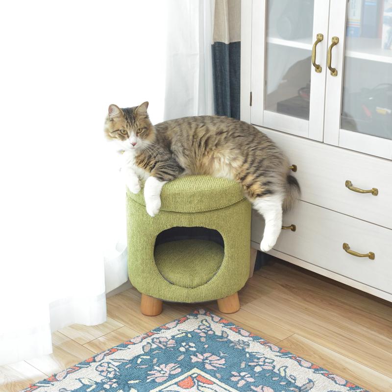 東谷 ペットハウス 猫 ねこ ネコ スツール 椅子 収納 脚つき