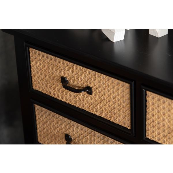 東谷 チェスト 4段 おしゃれ 引き出し 木製 天然ラタン 収納棚