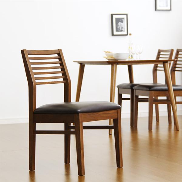ダイニングチェア 1脚 単品 北欧 おしゃれ 椅子 天然木 木製 合皮 フェイクレザー 肘なし 肘掛け無し レトロ 高級感 大人びた シンプル クラシック