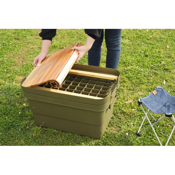 テーブルトップ 30L専用 天板 天然木 収納バッグ 袋付き 折りたたみ 折り畳み コンパクト 携帯 持ち運び トランクカーゴ別売り 【商品コード：azm-tc-30s専用】 | 東谷 | 04