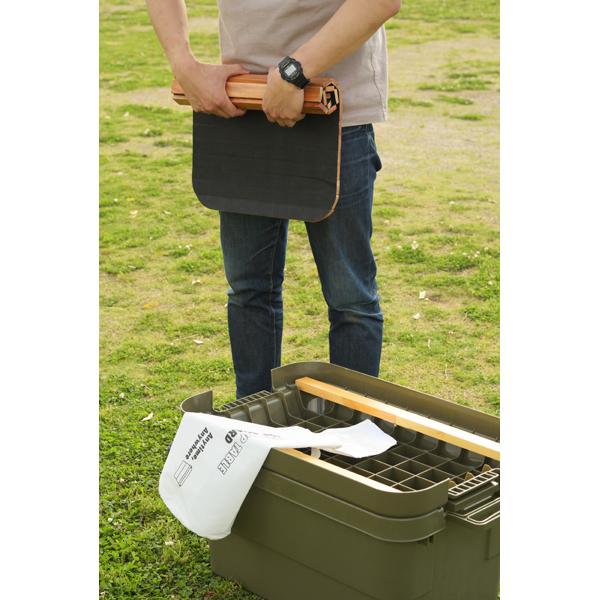 テーブルトップ 30L専用 天板 天然木 収納バッグ 袋付き 折りたたみ 折り畳み コンパクト 携帯 持ち運び トランクカーゴ別売り 【商品コード：azm-tc-30s専用】 | 東谷 | 05