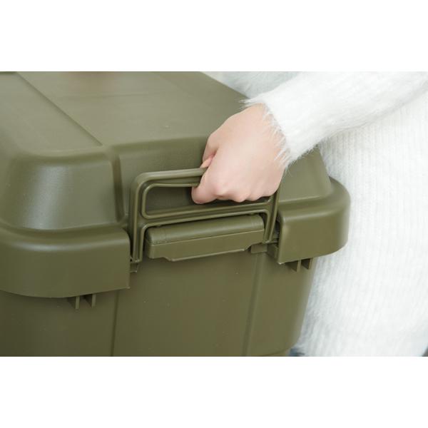 収納ボックス ケース フタ付き ミリタリー調 おしゃれ トランクカーゴ ツールボックス ガレージ 車庫 玄関 屋外 キャンプ バーベキュー ファイル収納 整理整頓 | 東谷 | 08