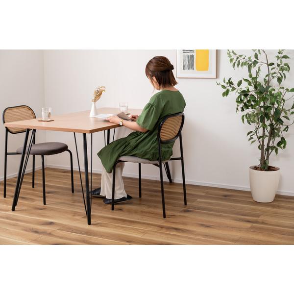 大人気韓国家具【美品】アームチェア モダン ダークベージュ 激安 東谷 ダイニングチェア 椅子 おしゃれ 北欧 アジアン 肘掛けなし