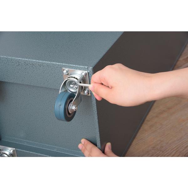 東谷 ゴミ箱 分別 ごみ箱 2段 スチール キャスター付き ロッカー風