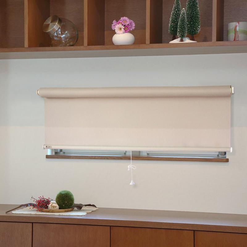 立川機工 ロールスクリーン 横長 窓 防炎 遮光 2級 ロールカーテン