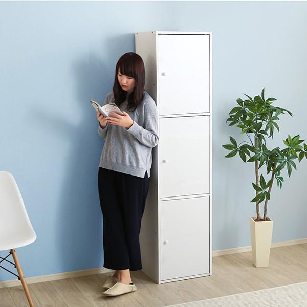 ラック 収納 棚 木製 おしゃれ 扉付き 本棚 3段 キッチン 北欧