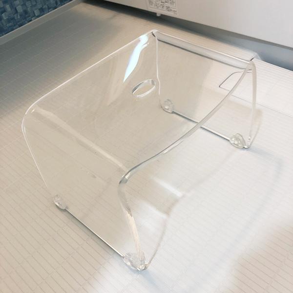 バスチェア　アクリル　風呂椅子　洗面器　セット　ホワイト　25センチ 風呂 椅子 洗面器 バスチェア ボウル セット アクリル 高さ 25cm