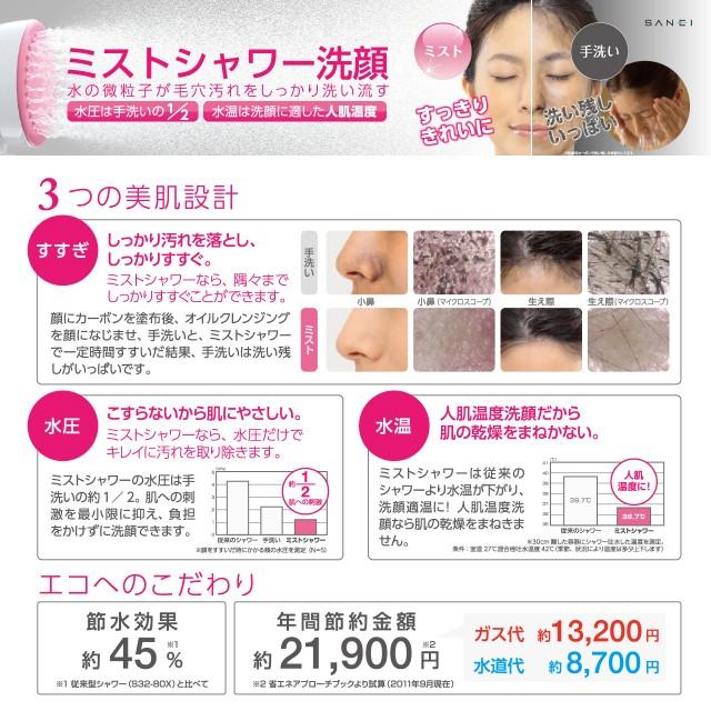 シャワーヘッド 微粒子 毛穴ケア ミストシャワー 洗顔 毛穴 洗浄 スキンケア 節水 ストップボタンつきシャワーヘッド うさぎ屋 株式会社一兎 通販 Paypayモール
