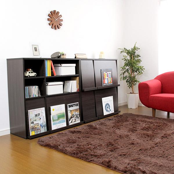 収納ラック 2個セット 棚 ラック フラップ扉 チェスト 見せる収納