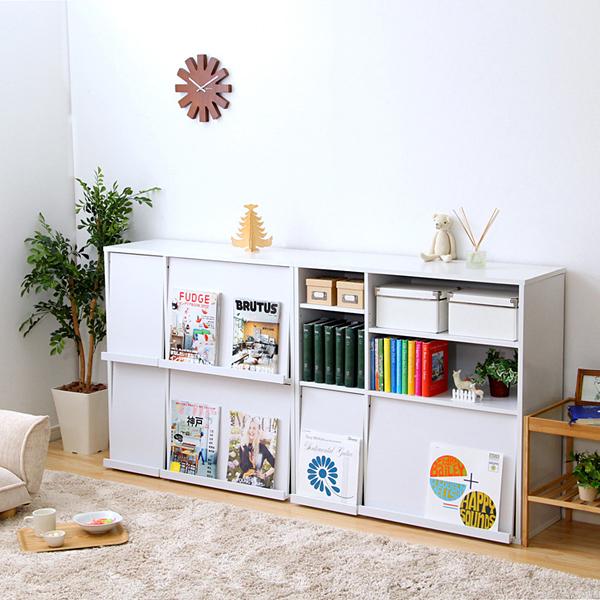 収納ラック 2個セット 棚 ラック フラップ扉 チェスト 見せる収納