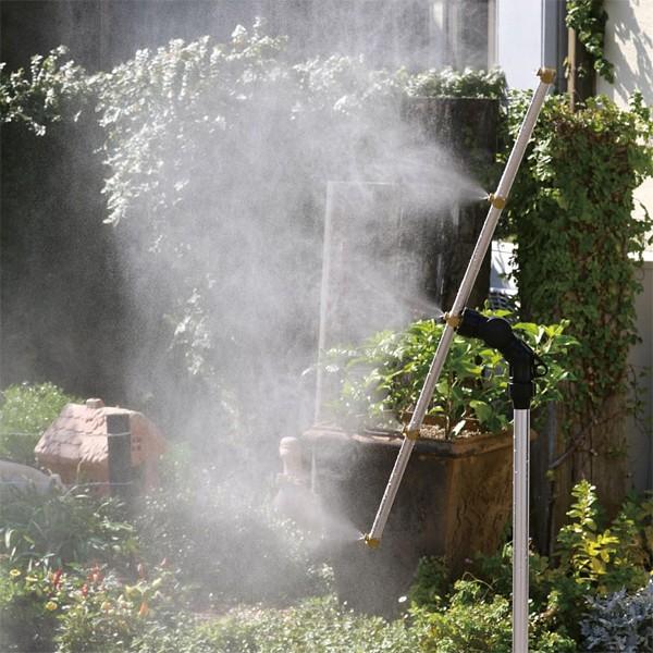ミストシャワー 屋外用 スタンド 自立式 業務用 ノズル 庭 ホース 節水