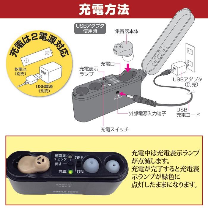 集音器 補聴器 耳穴式 小型 軽量 軽い 小さい コンパクト 片耳
