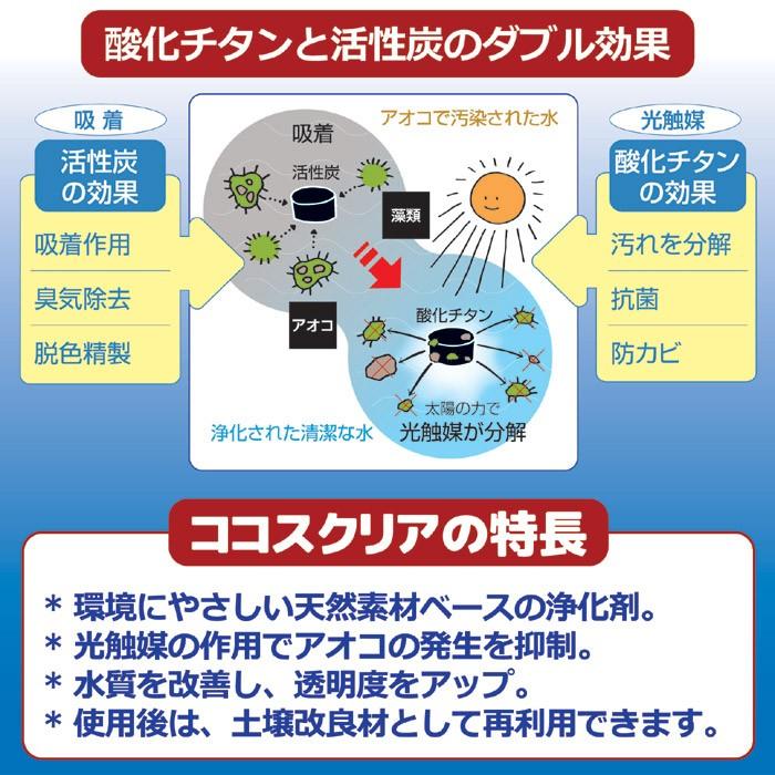 水槽 水質浄化 アオコ 除去剤 活性炭 光触媒 無害 消臭 抗菌 防 水槽 水質浄化 アオコ 除去剤 活性炭 光触媒 無害 消臭 抗菌 防