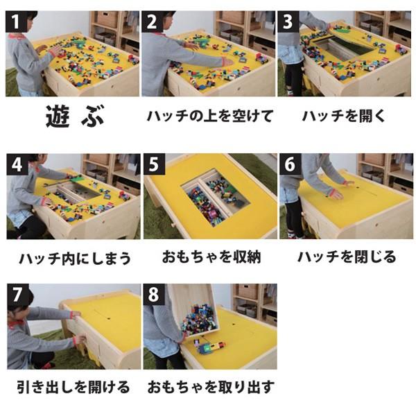 JAJAN 子ども 遊び場 テーブル 引き出し 収納 オモチャ スペース