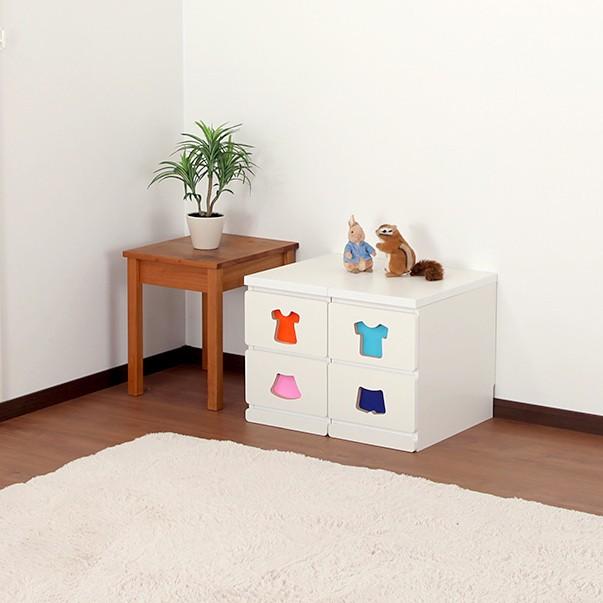JAJAN チェスト こども 2段 タンス 子供用 2 杯 日本製 キッズチェスト