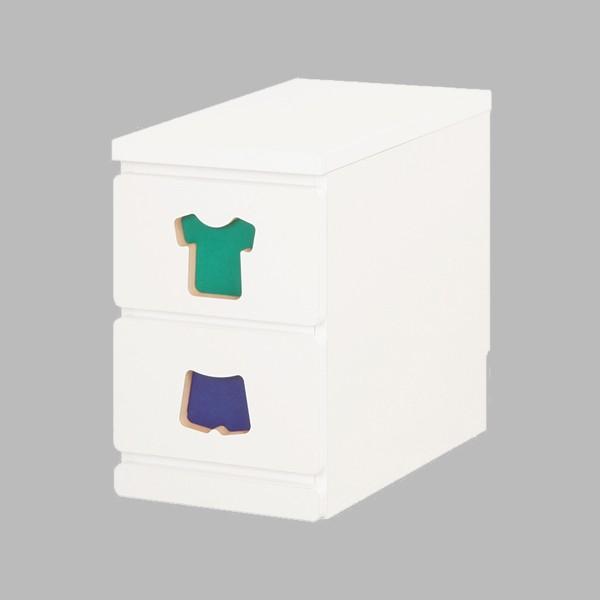 JAJAN チェスト こども 2段 タンス 子供用 2 杯 日本製 キッズチェスト