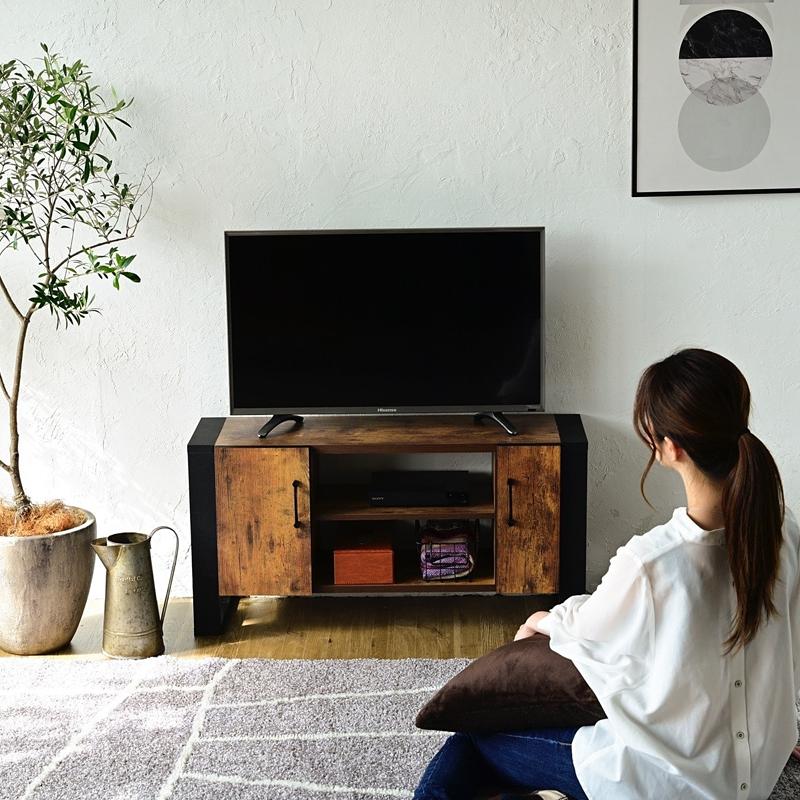 JK-PLAN（ジェイケイ・プラン） テレビ台 木目 アイアン 鉄製 TVボード