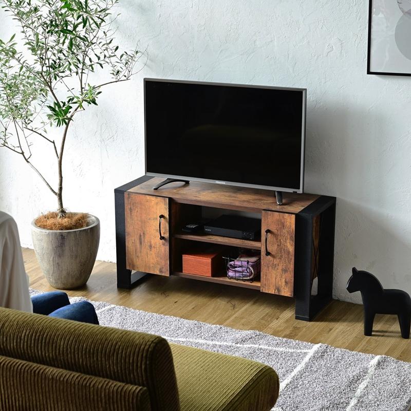 JK-PLAN（ジェイケイ・プラン） テレビ台 木目 アイアン 鉄製 TVボード