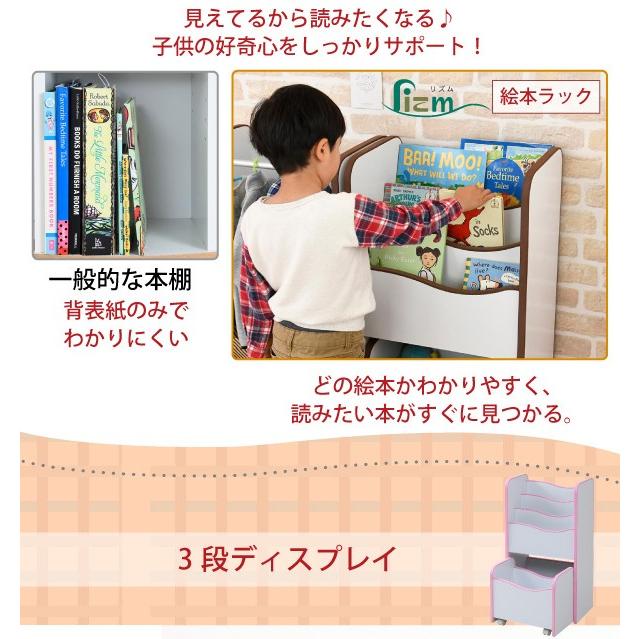 JK-PLAN 絵本ラック 本棚 おもちゃ箱 キャスターつき 安全 安心 JK-PLAN 絵本ラック 本棚 おもちゃ箱 キャスターつき 安全 安心