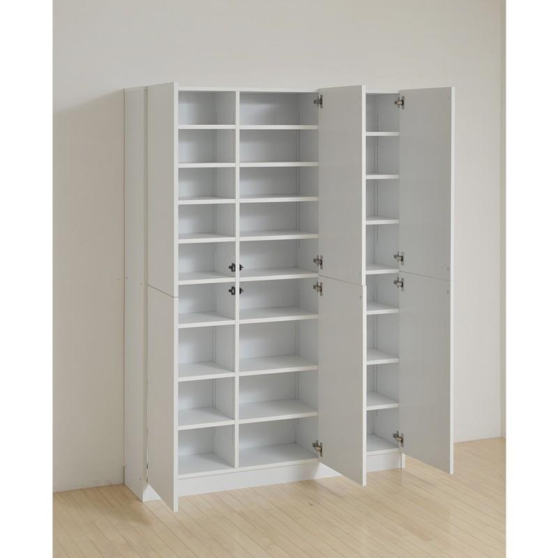 扉付き収納棚 ラック ワイド 3列 大容量 0cm