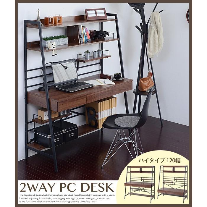JK-PLAN（ジェイケイ・プラン） 棚付きパソコンデスク 棚付きpcデスク
