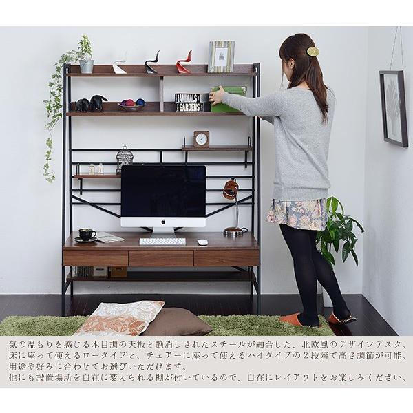JK-PLAN（ジェイケイ・プラン） 棚付きパソコンデスク 棚付きpcデスク