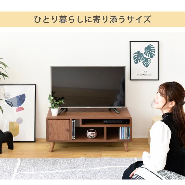 テレビ台 テレビボード TV台 TVボード ローボード 棚 収納 ドア 扉付き コンパクト 省スペース 小さい ミニ かわいい おしゃれ 収納 棚 木目 北欧 1人暮らし｜usagi-shop｜06