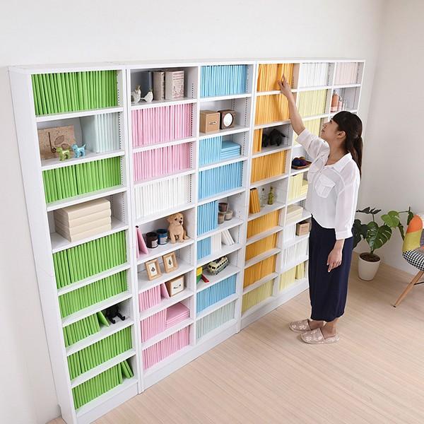 JK-PLAN（ジェイケイ・プラン） 本棚 薄型 スリム 収納棚 大容量 可動