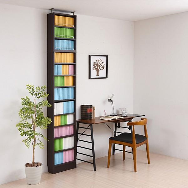 大容量 薄型 スリム 仕切り 縦長 細い 本棚 上置きセット ホワイト 大容量 おしゃれ スリム 仕切り 縦長 細い 本棚 上置きセット ホワイト