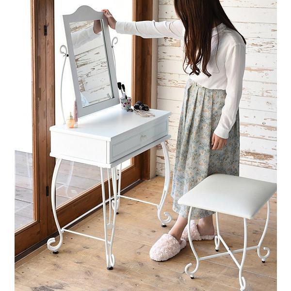 JK-PLAN ドレッサー スツール付き 椅子つき ガーリー 北欧
