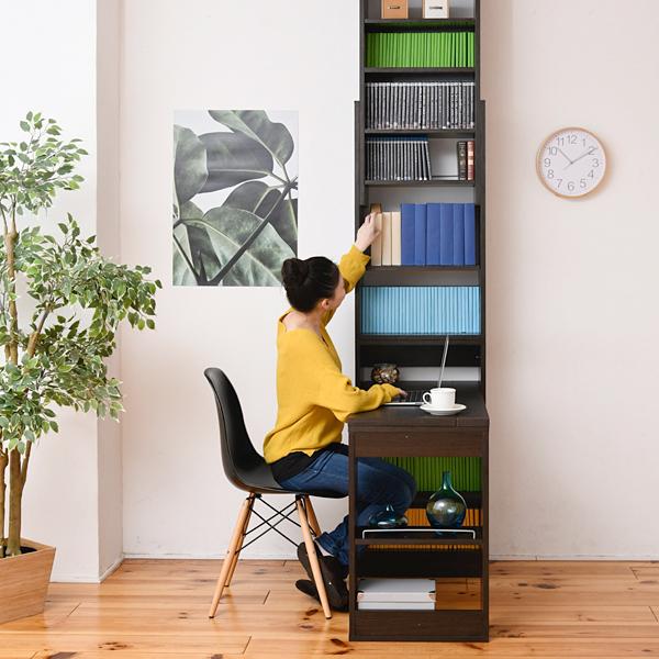 JK-PLAN（ジェイケイ・プラン） デスク 机 本棚 上置き セット 棚付き