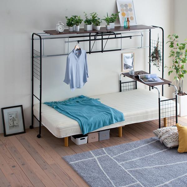 JK-PLAN（ジェイケイ・プラン） ベッド上ラック ベッド上収納 上棚