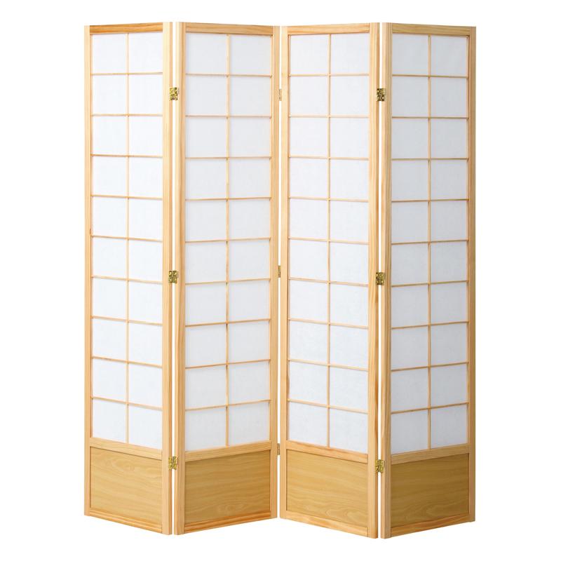衝立 目隠し 間仕切り パーテーション 仕切り 高さ 120cm 150cm 180cm 天然木 フレーム 木製 丁番 折畳み 折りたたみ 和風 和室 和柄 おしゃれ 飲食店 旅館 民宿の画像
