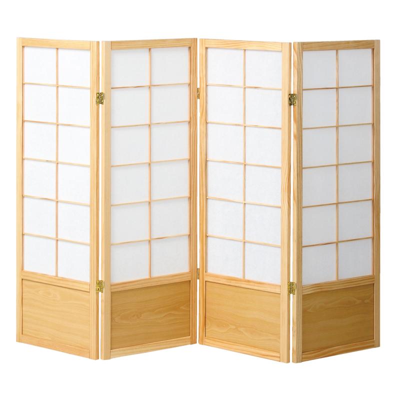 衝立 目隠し 間仕切り パーテーション 仕切り 高さ 120cm 150cm 180cm 天然木 フレーム 木製 丁番 折畳み 折りたたみ 和風 和室 和柄 おしゃれ 飲食店 旅館 民宿の画像