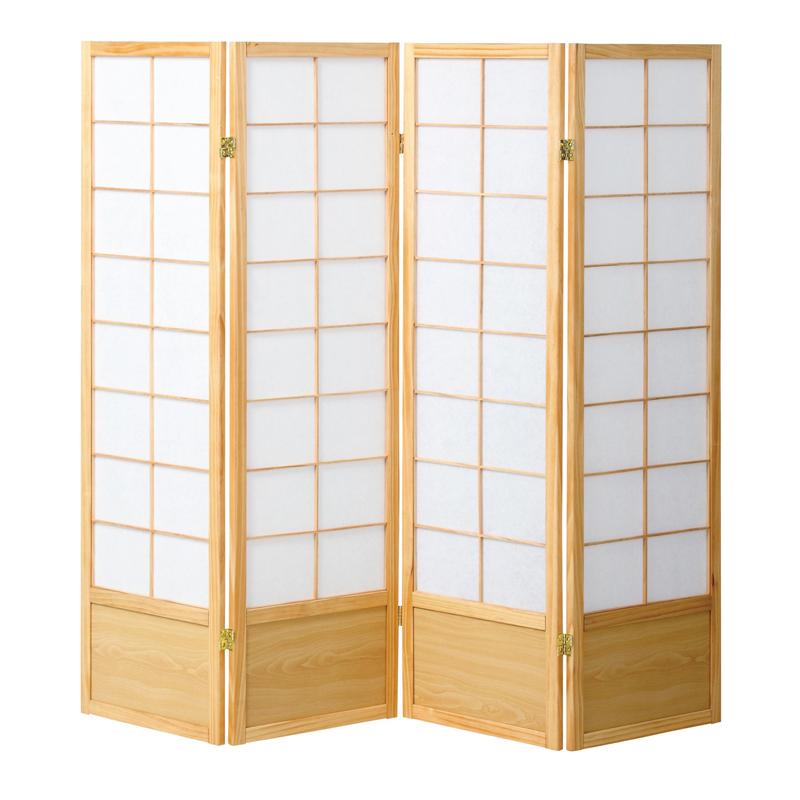 衝立 目隠し 間仕切り パーテーション 仕切り 高さ 120cm 150cm 180cm 天然木 フレーム 木製 丁番 折畳み 折りたたみ 和風 和室 和柄 おしゃれ 飲食店 旅館 民宿の画像